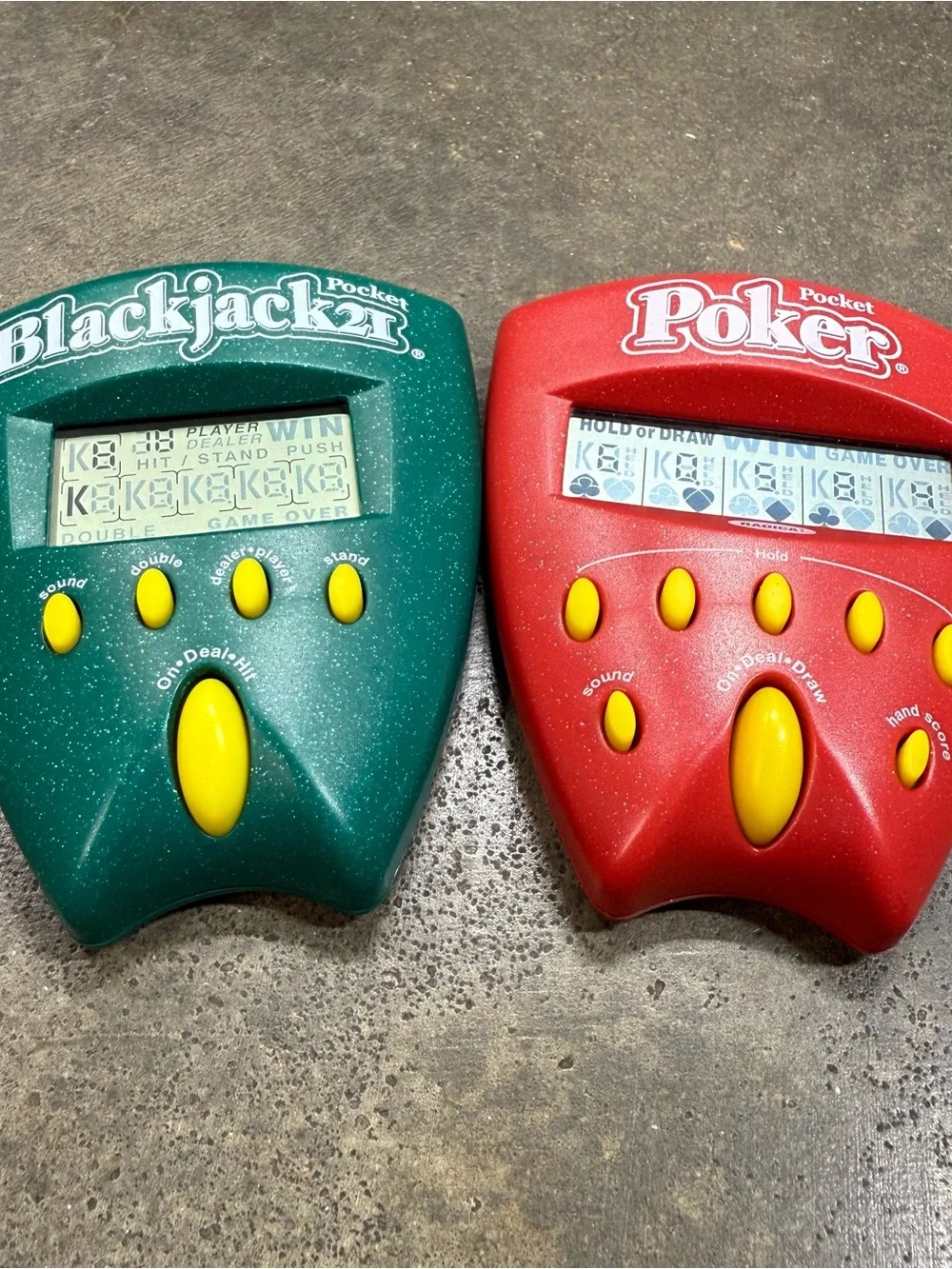Radica Pocket Poker & Blackjack Electronic Games Lot